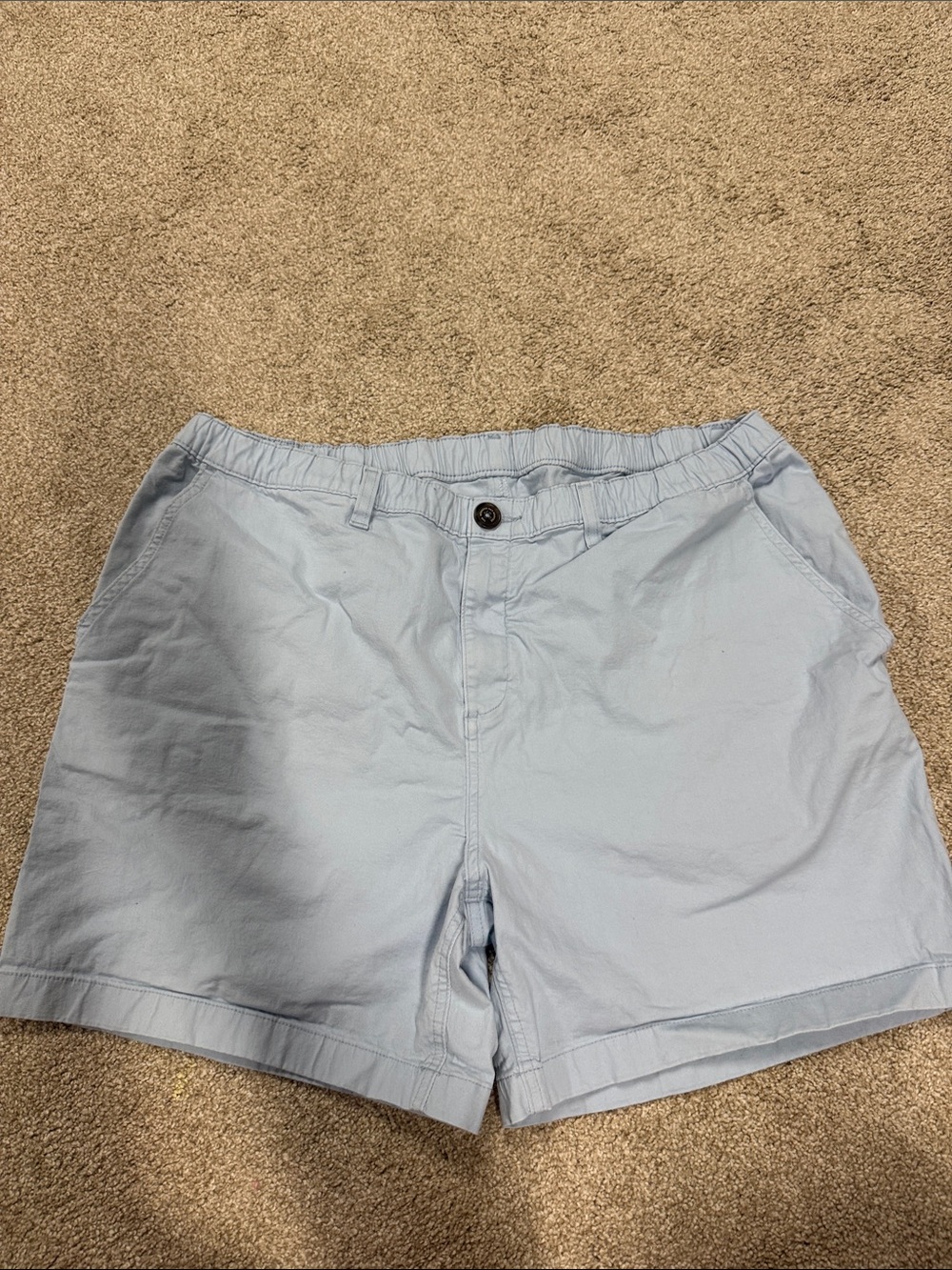 Men’s Chubbies Light Blue Elastic Waist Shorts- 5.5” inseam, regular fit, sz XXL